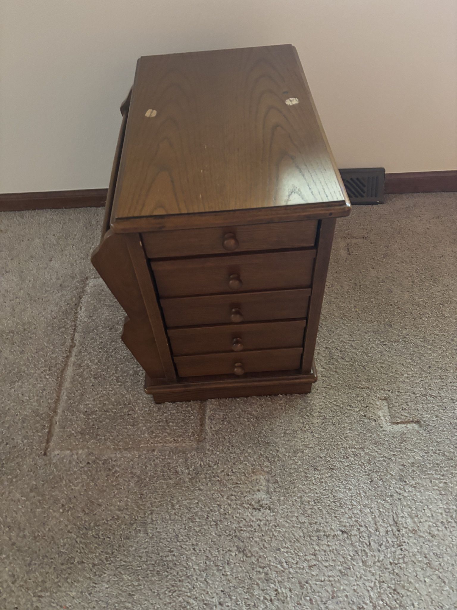 Side Table With Storage Drawers