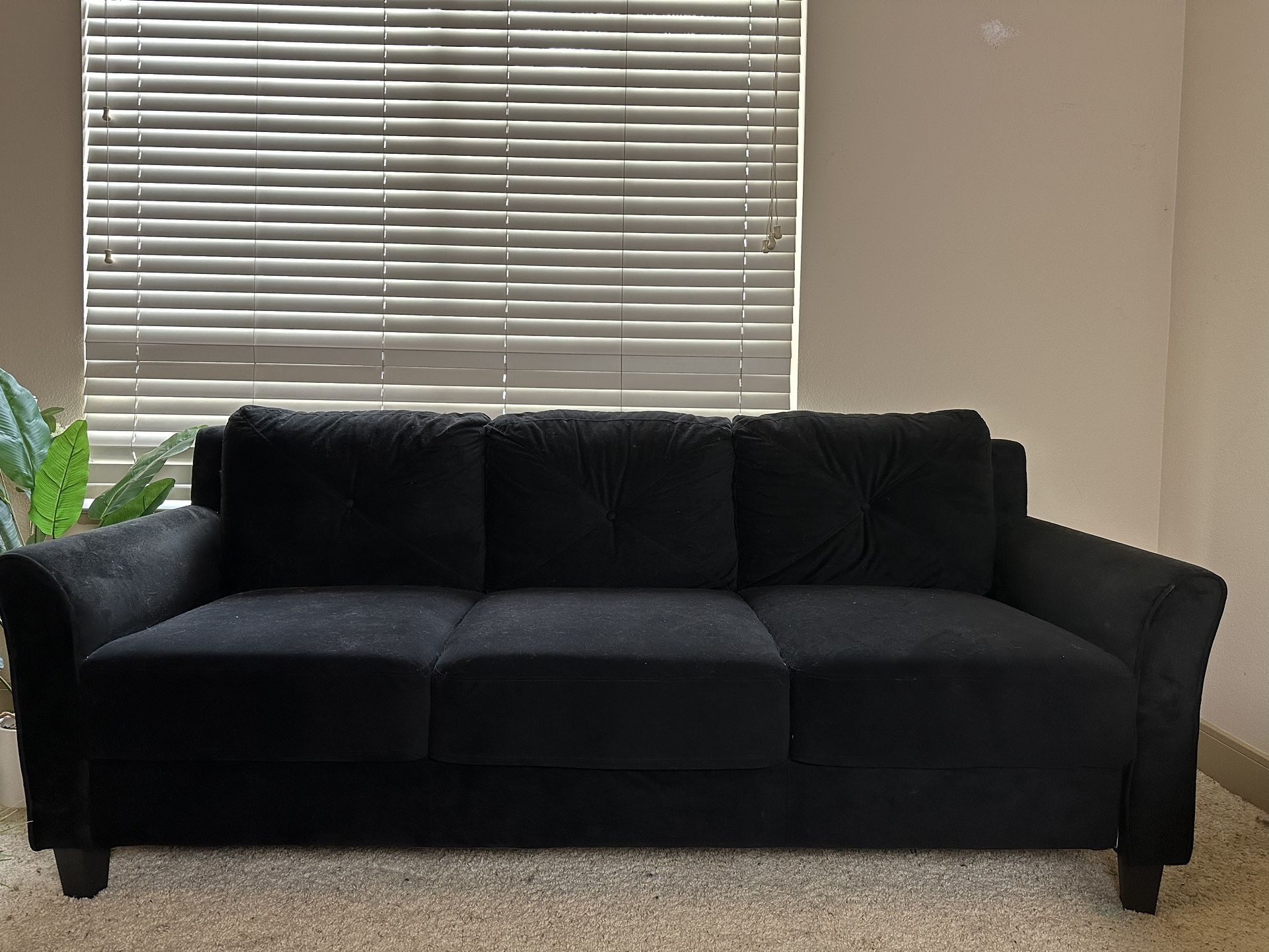 Small Black Couch 