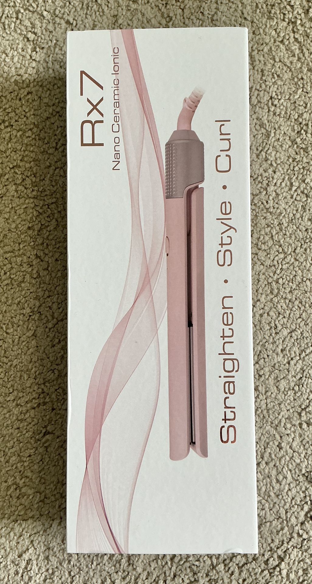 RX7:Nano Ceramic Ionic 1" Flat Iron Matte Rose Gold