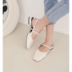 Sunday Staples Piers Maryjane Flats In Cream NEW!