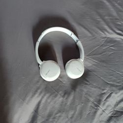 White Sony Bluetooth Headphones Rarely Used 