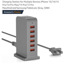 50W Multi USB Tower Charging Station