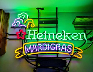 Heineken Mardi Gras Neon Sign