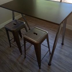 IKEA Adjustable Table & Stools