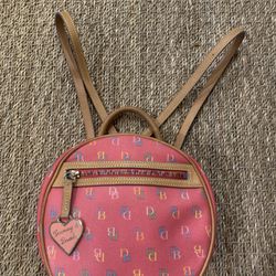 Dooney & Bourke Pink Backpack Purse 
