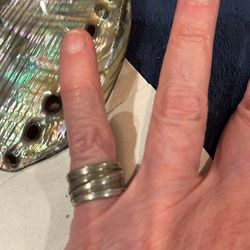 Silver plated spiral ring