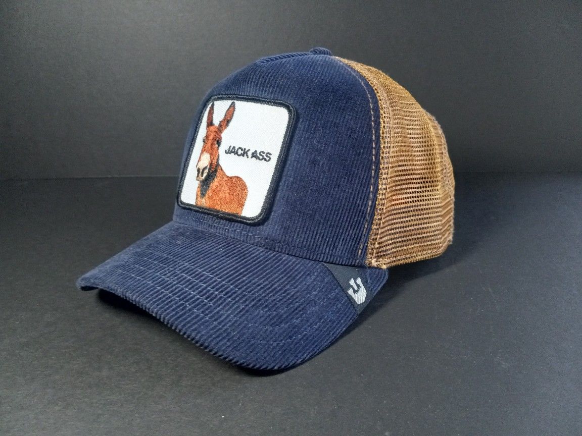 GOORIN BROS "Jackass"Navy & Brown Delux Snapback Trucker Hat