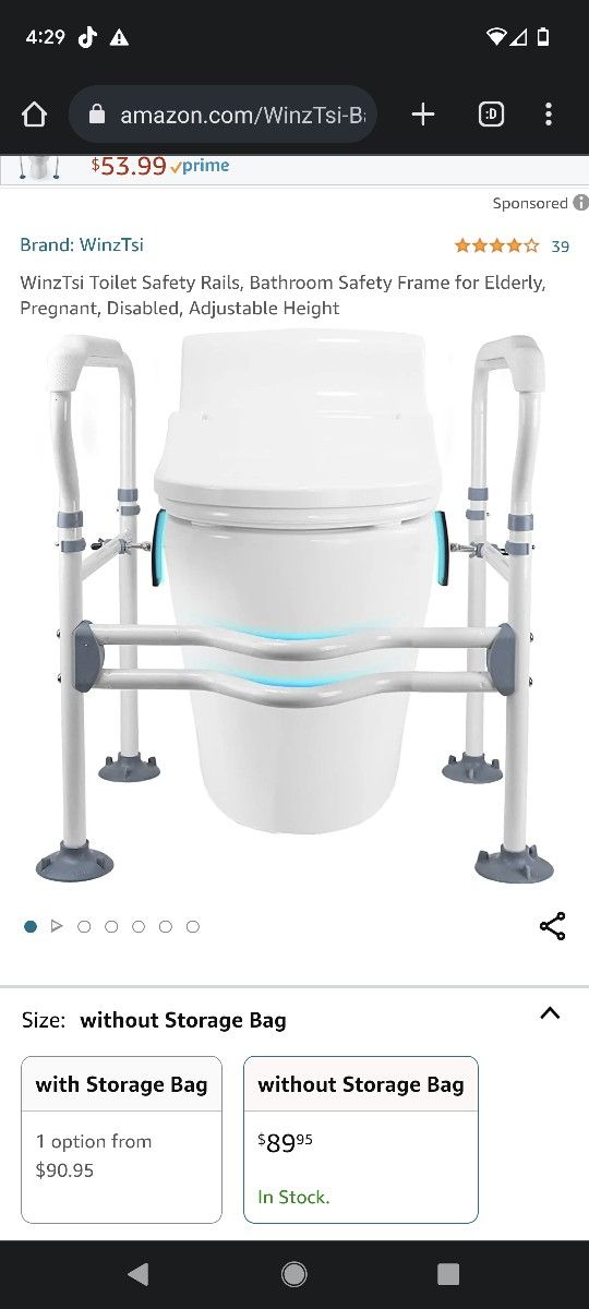 $50 WINZ TSI TOILET SAFETY RAIL
