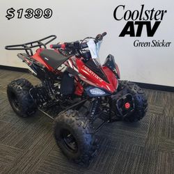 ATV/Quad For Sale! Brand New! CA Green Sticker! Affordable & Fully Assembled! Coolster Brand! Great Safety Features! 125cc Frame perfect For Teens!