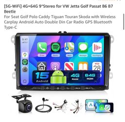 9" Android Double Din Car Stereo for VW Jetta  golf Passat