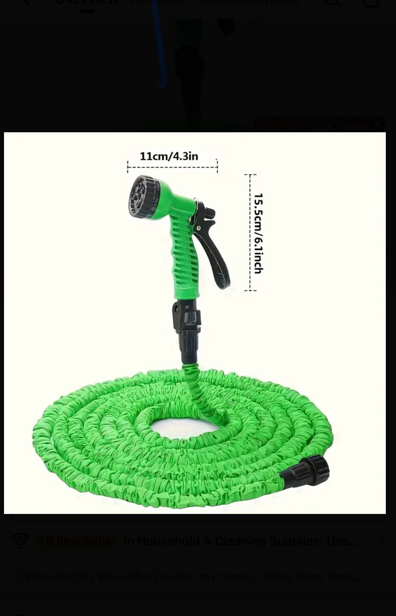 New 100ft Expandable Water Hose With Spray Gun
