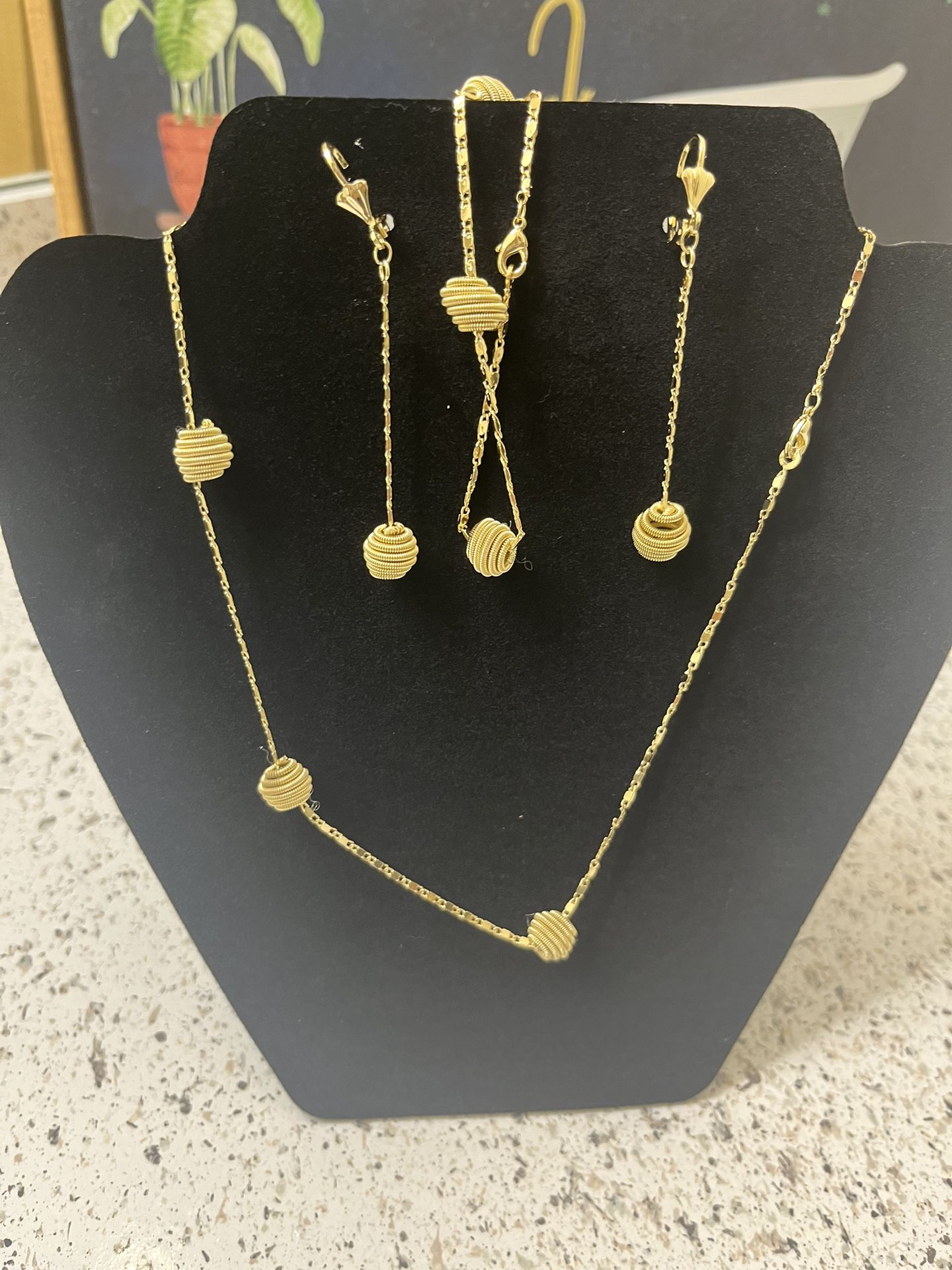 14k Gold Plated Jewelry Set 