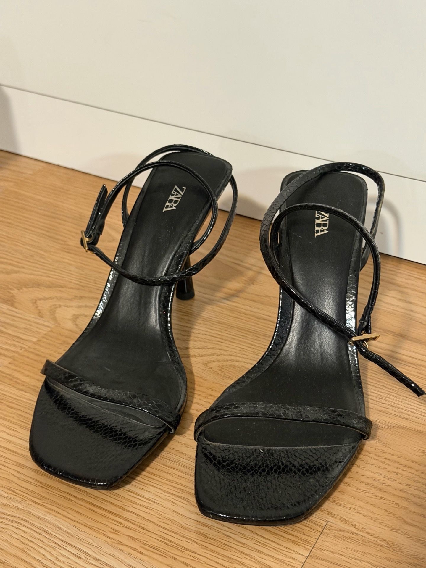 Zara Black Heel Sandal
