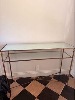 Brass console table