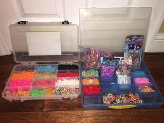 Rainbow Loom Bands and Storage Boxes