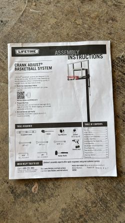 Lifetime In Ground Basketball System. Never Used