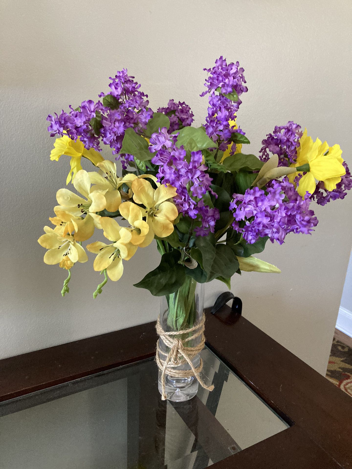Faux Spring Flowers Arrangements