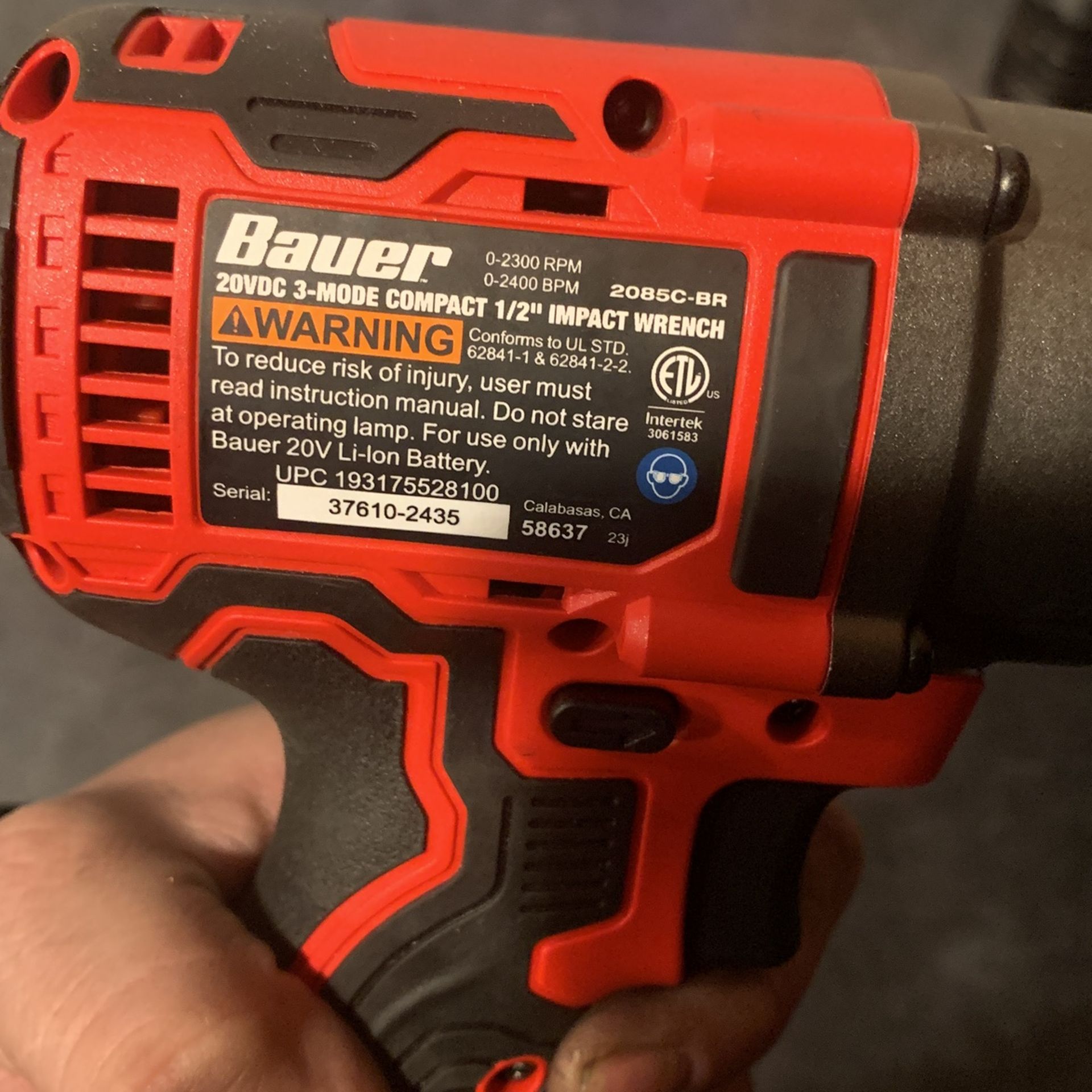 Bauer 20VDC 3Mode Compact 1/2” Impact Drill