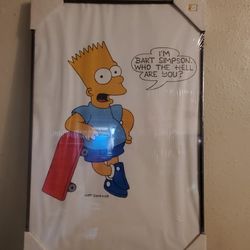 Bart Simpson Wall Art $35
