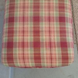 Plaid Ottoman 