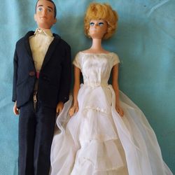 Midge Barbie & Ken 1960s Wedding Couple