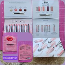 2 x Sample Packs Of Dior Lip Products Plus Freebie Lip Kit