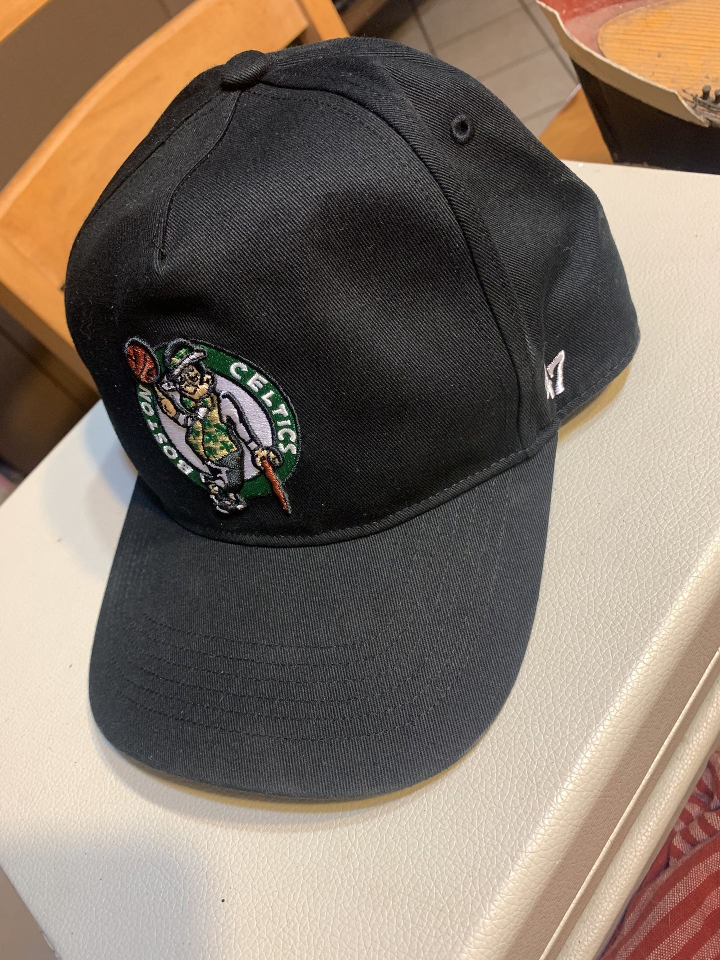 NBA Boston Celtics (‘47 Brand) Clean Up Hat Adjustable Black Nice Relaxed Fit SnapBack 