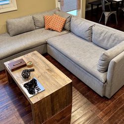 West Elm Shelter Sectional Sofa Chaise $300