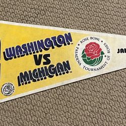 Rose Bowl - College Football - Washington - Michigan - pennant