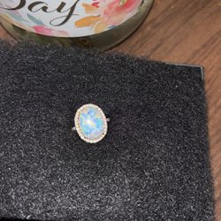 Opal Ring With Very Sparkly Diamonds
