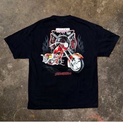 Vintage American Chopper Fire Bike Graphic T-Shirt