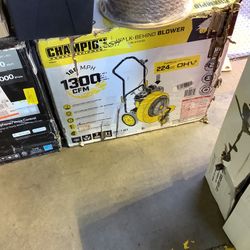 Champion Power Equipment 160 MPH 1300 CFM 224 cc Walk-Behind Gas Leaf Blower with Swivel Front Wheel and 90-Degree Flow Diverter