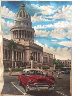 Oil painting El Capitolio