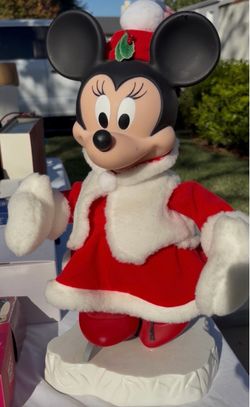 Disney Santa’s Best animated ice skating Minnie Mouse vintage