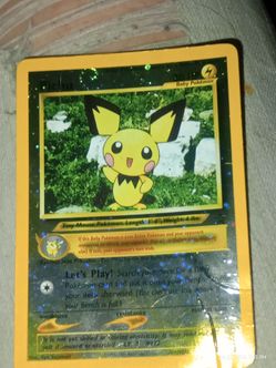 Rare Pichu  foil collectors card