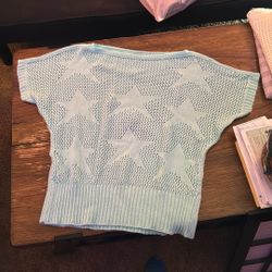 Blue Knit Top