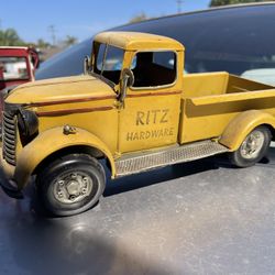 Toy Trucks Old School Fire Truck And Pick Up Trucks