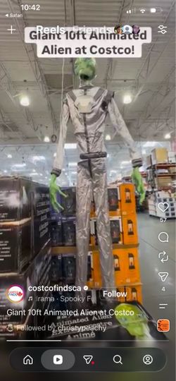 Giant 10ft Animated Alien Halloween Decoration