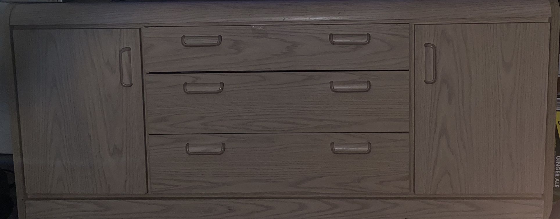3 Drawer Dresser With One Shelf Cabinet 