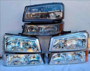 03-06 Chevrolet Silverado Avalanche Headlights Luces Micas Calaveras Faros Faroles Chevy Headlamps