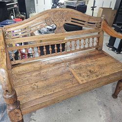 Reclaimed Teak Bench