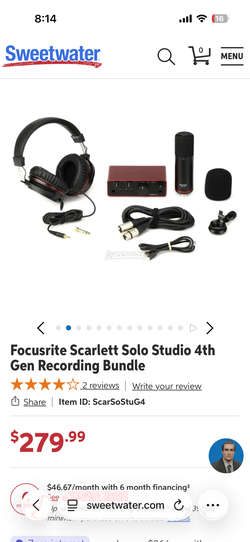 FocusRite Scarlett Solo Studio 4th Gen