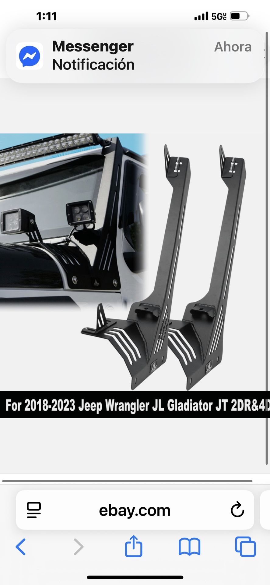Jeep Wrangler JL Gladiator Pillar LED Light Bar Mount Bracket for 18 - 2025 New Aftermarket