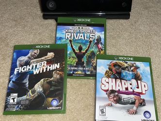 Xbox One Kinect plus 3 Kinect Games