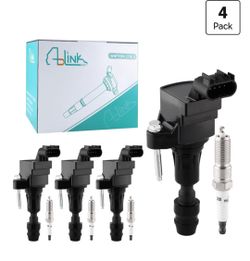 4PCS UF491 Ignition Coil Pack XP5263 Spark Plug