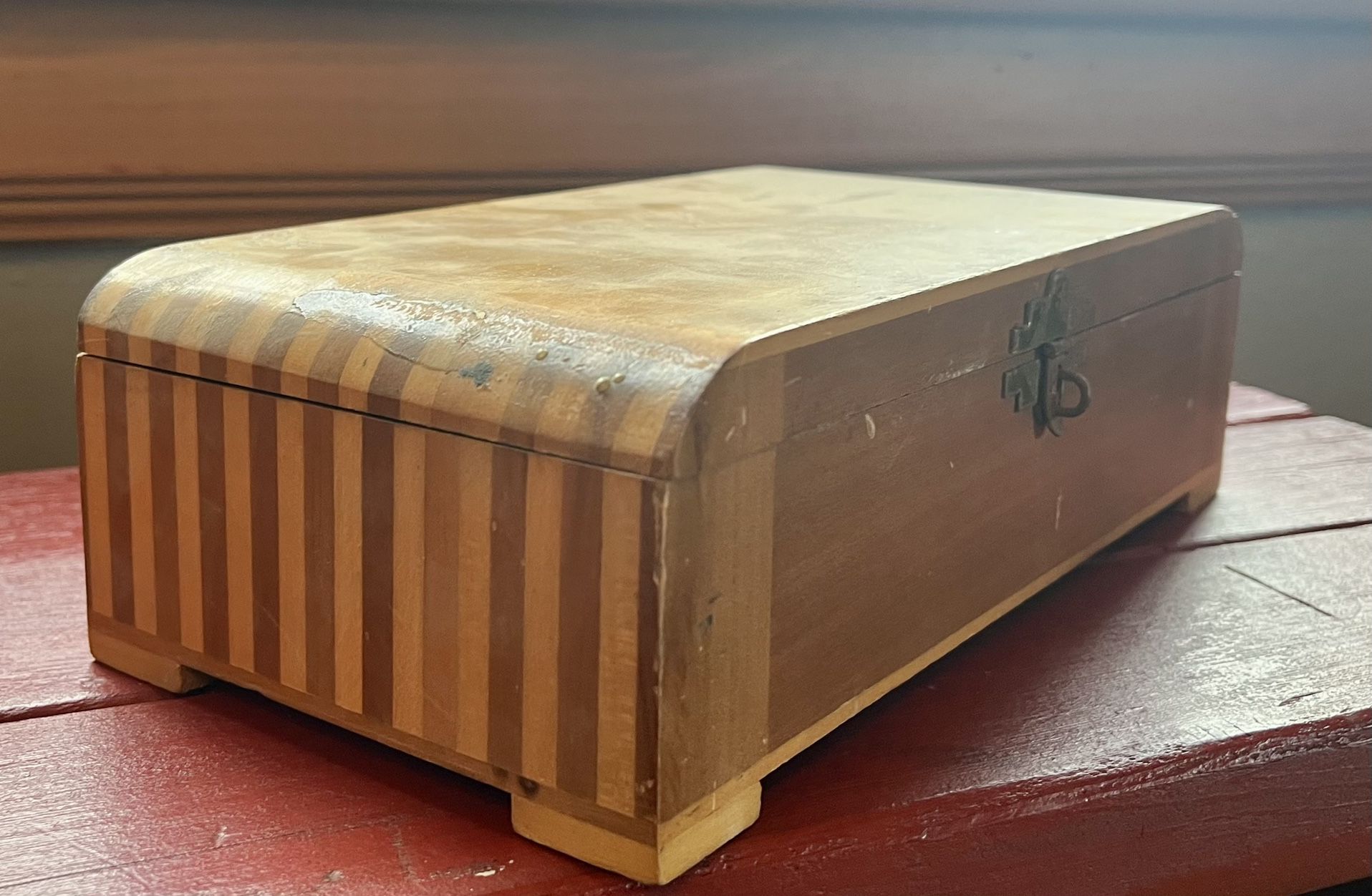 Vintage Wood Box With Love Letter