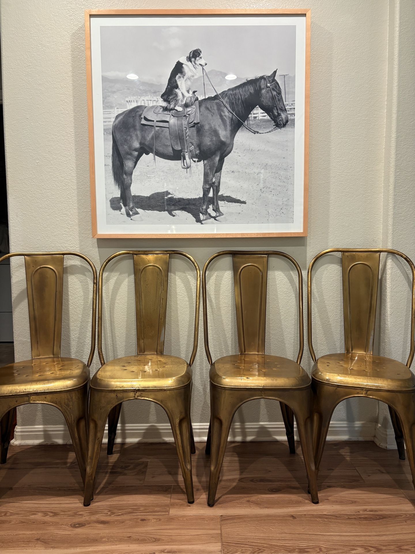 Chic Bronze Bistro Chairs - Stackable