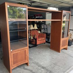 Very Solid Entertainment Center!!!! Plenty of storage. Unit can expand to 115” length or come closer to 75” length if needing for a smaller area. 74” 