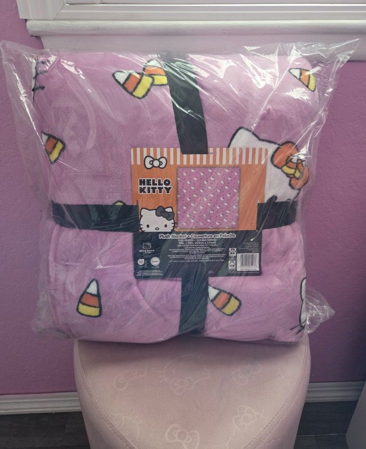 Hello Kitty Candy Corn Blanket 💛🧡🤍