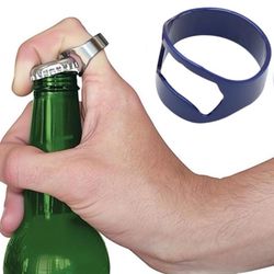 New Blue Metal One Size Bottle Opener Ring